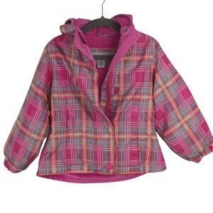 London Fog 2T Plaid Fleece-Lined Hooded Jacket